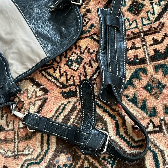 Roots Black Leather Satchel Briefcase School Laptop Bag - Picture 8 of 16